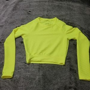 Yellow Spandex blend crop top